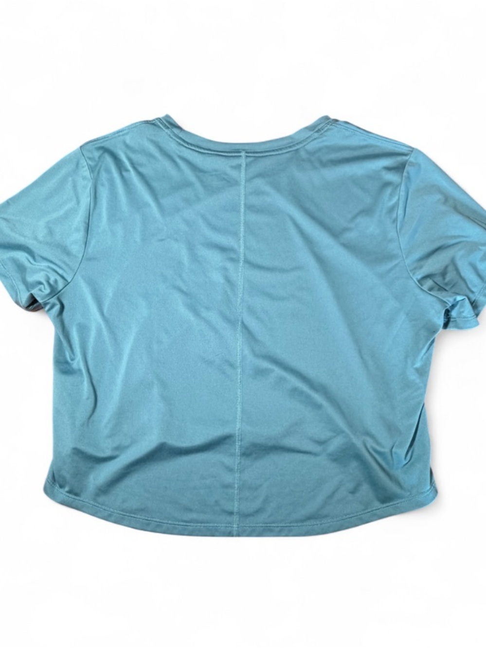 Nike One Relaxed Dri-FIT Cropped Tee Blue Athletic Workout Top Women’s L - Picture 6 of 8